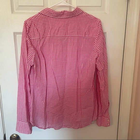 J.Crew Perfect Shirt in Pink Checkered Plaid Design - Picture 2 of 6